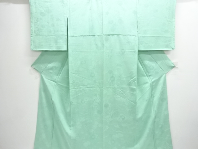 JAPANESE KIMONO / FLORAL PATTERN WOVEN- SINGLE CREST IROMUJI